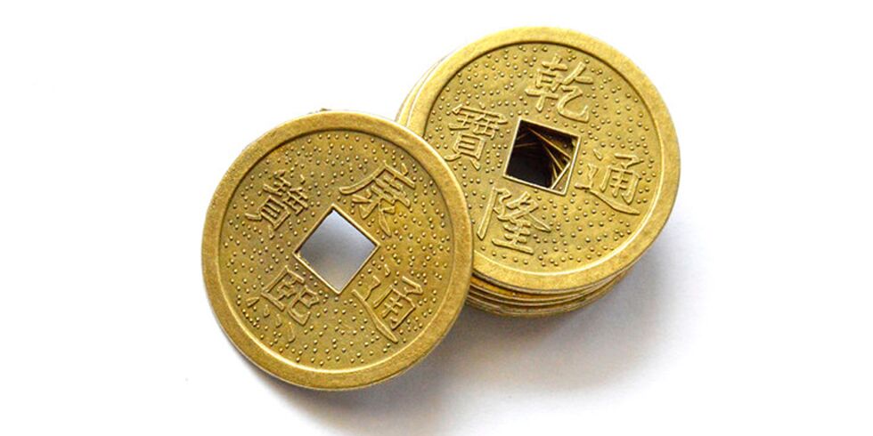 Chinese coins as a talisman of good luck
